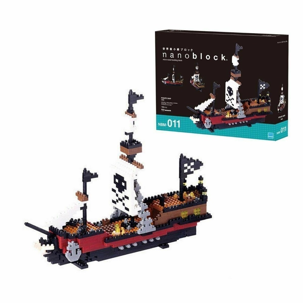 NEW Nanoblock PIRATE SHIP Set Level 5 780 pcs in Sealed Box